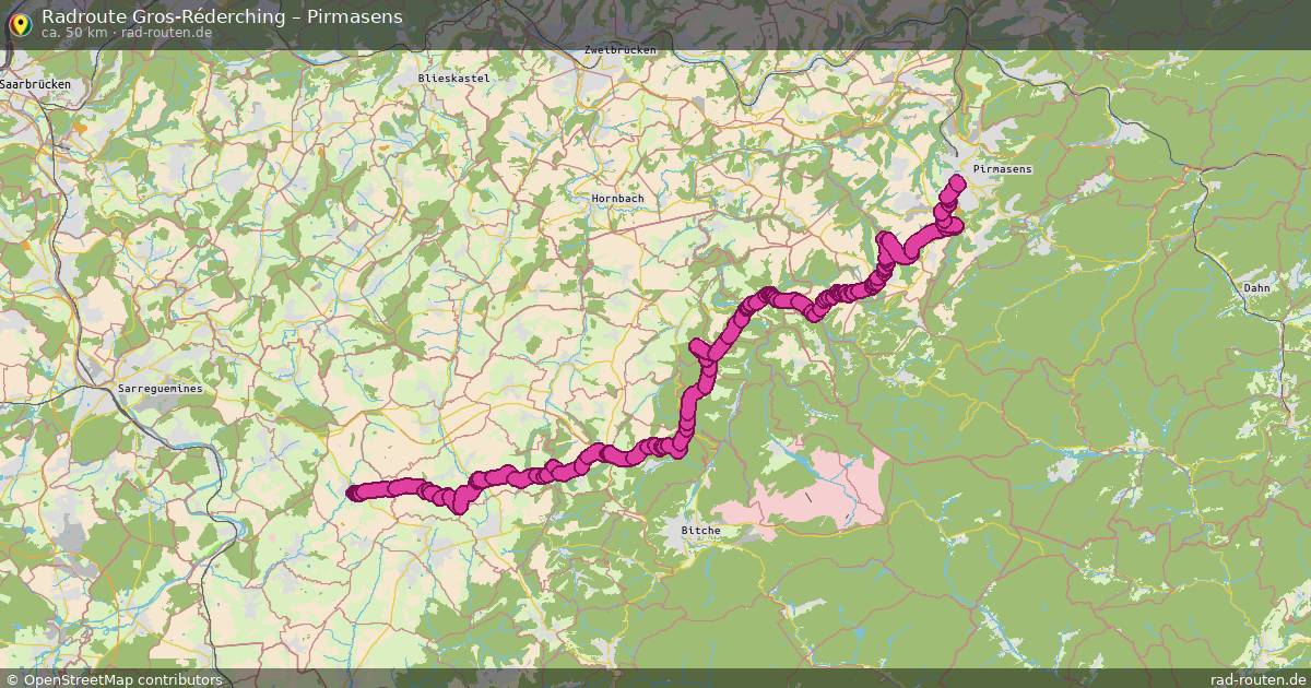 Fahrradroute Gros-Réderching – Pirmasens