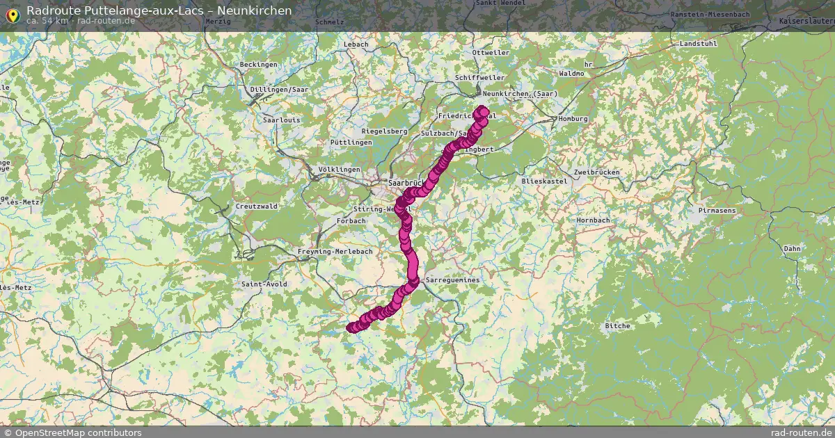 Radtour Puttelange-Aux-Lacs – Neunkirchen