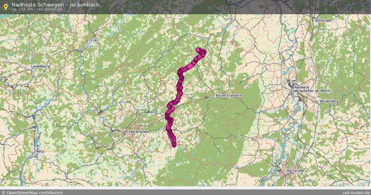 Fahrradroute Schweyen – Jeckenbach