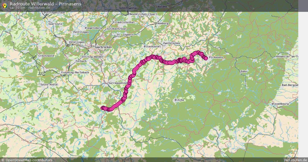 Fahrradroute Willerwald – Pirmasens