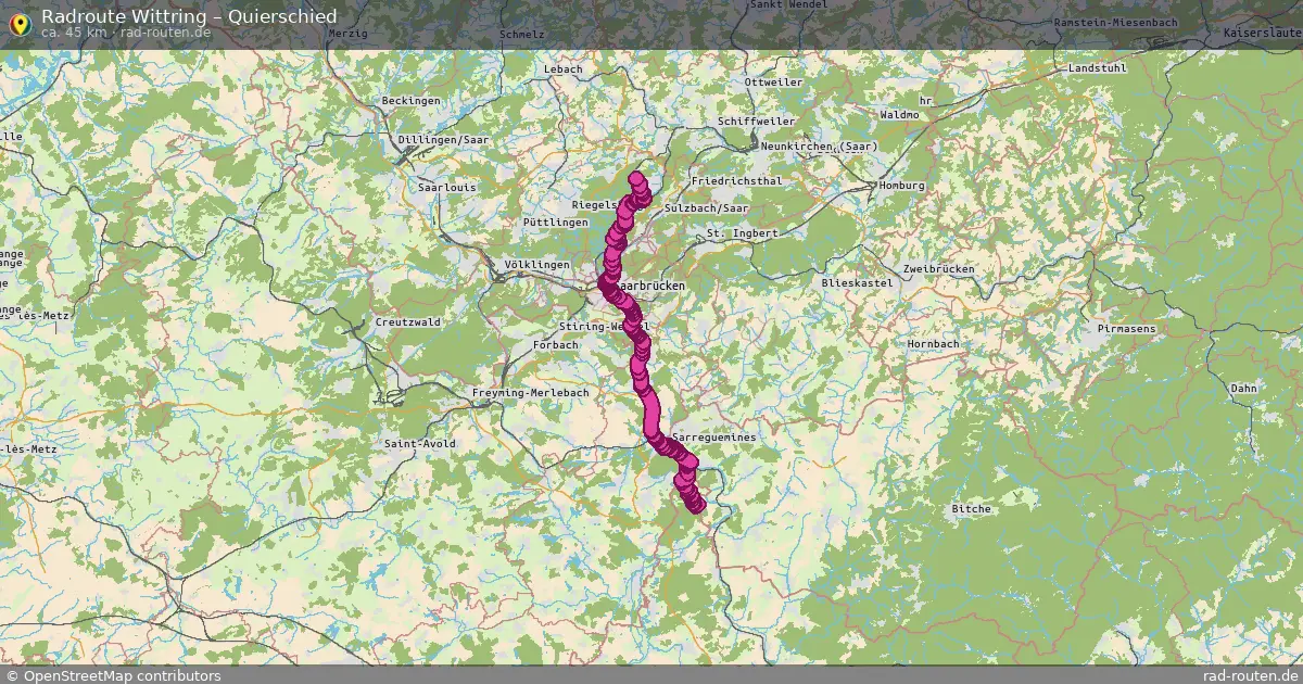 Fahrradroute Wittring – Quierschied