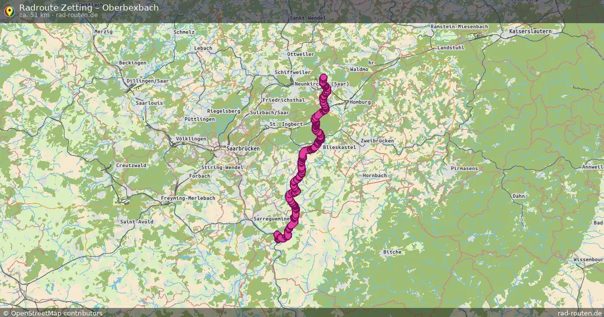 Radtour Zetting – Oberbexbach