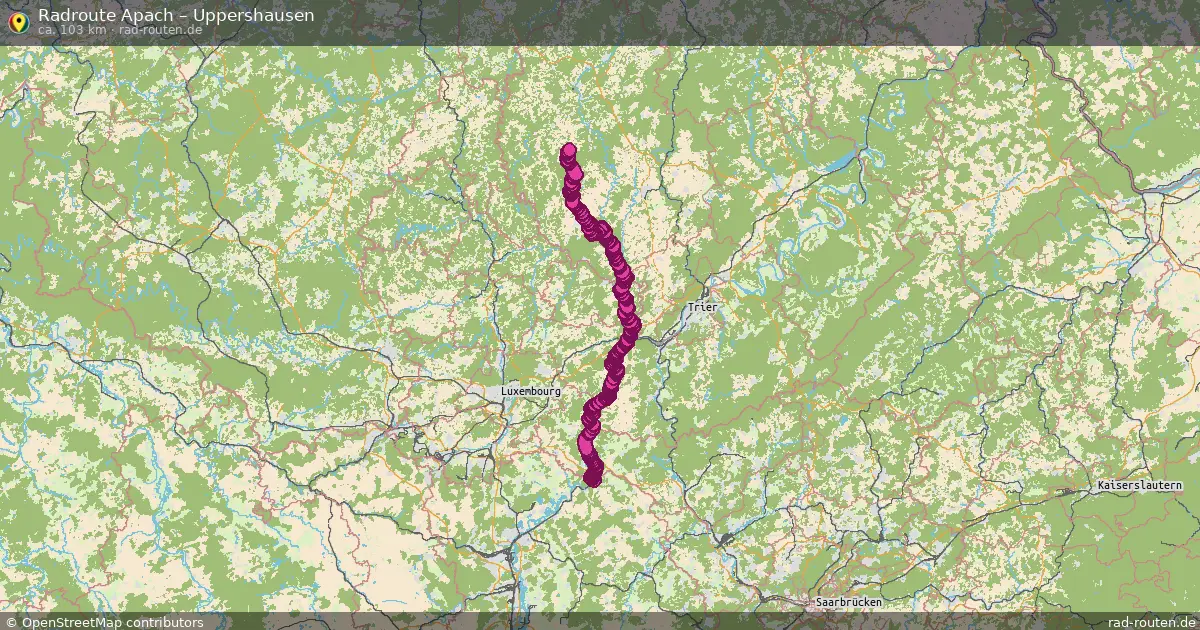 Fahrradroute Apach – Uppershausen