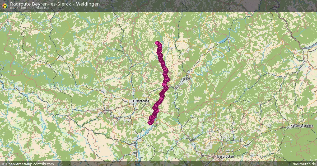 Radtour Beyren-Lès-Sierck – Weidingen