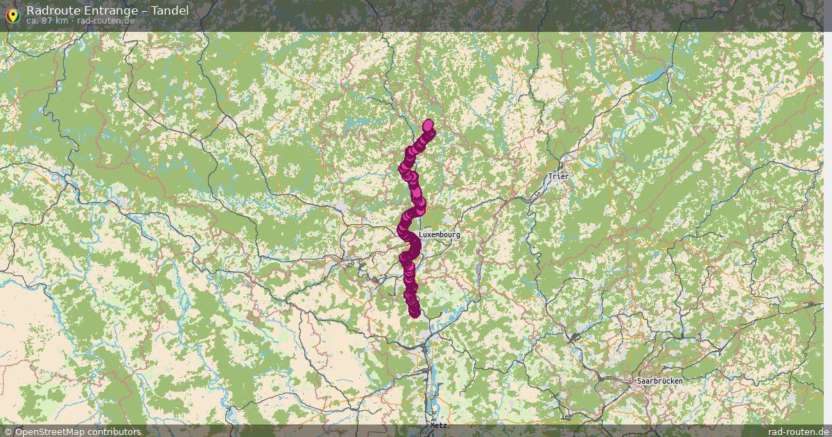 Fahrradroute Entrange – Tandel