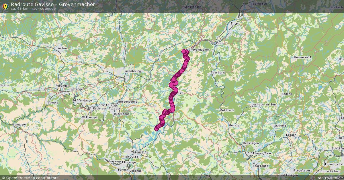 Fahrradroute Gavisse – Grevenmacher
