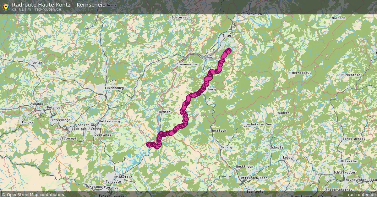 Radtour Haute-Kontz – Kernscheid