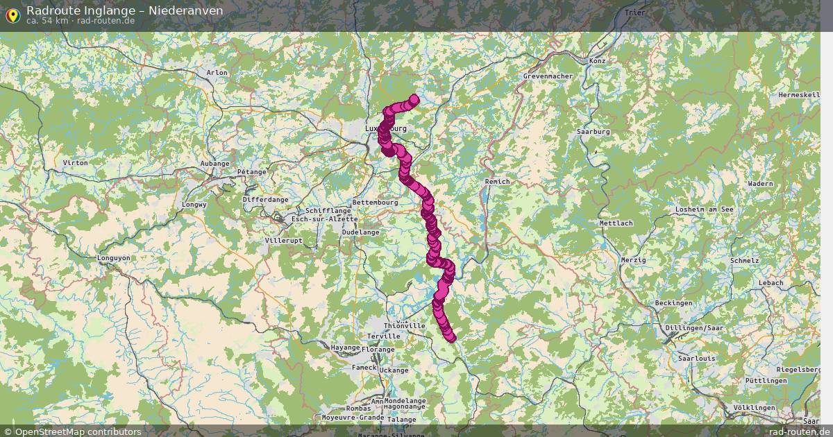 Fahrradroute Inglange – Niederanven
