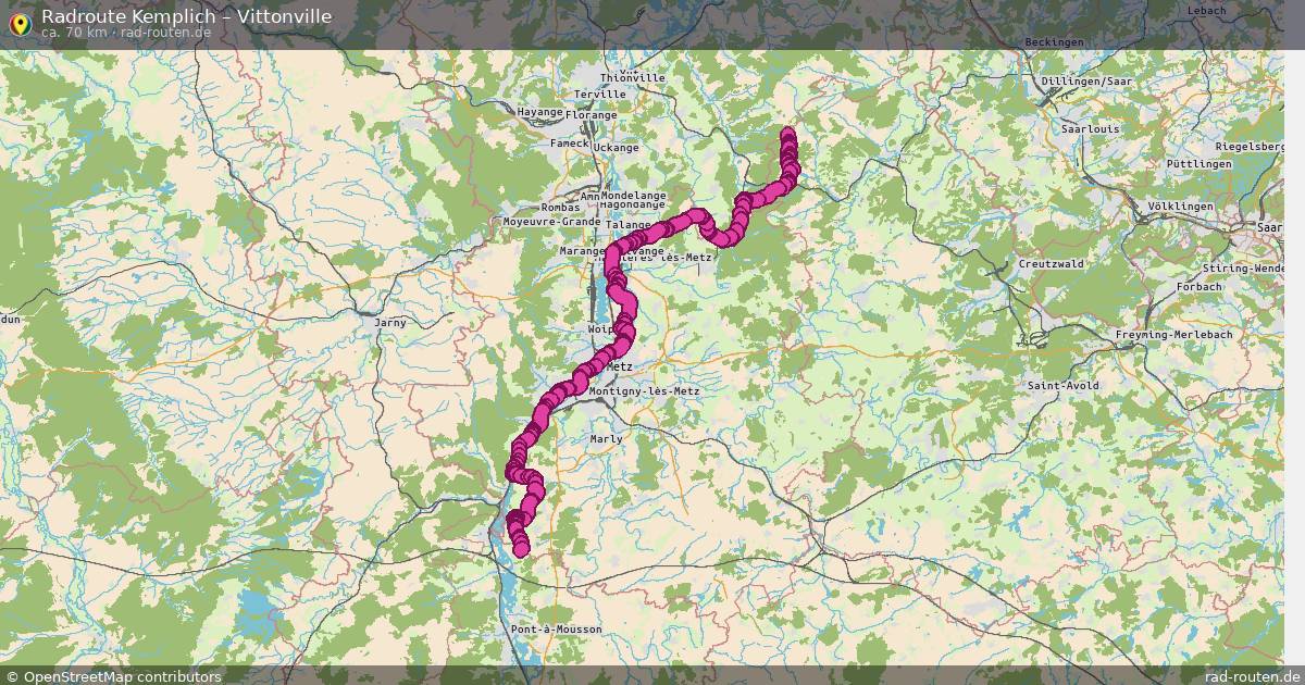 Fahrradroute Kemplich – Vittonville