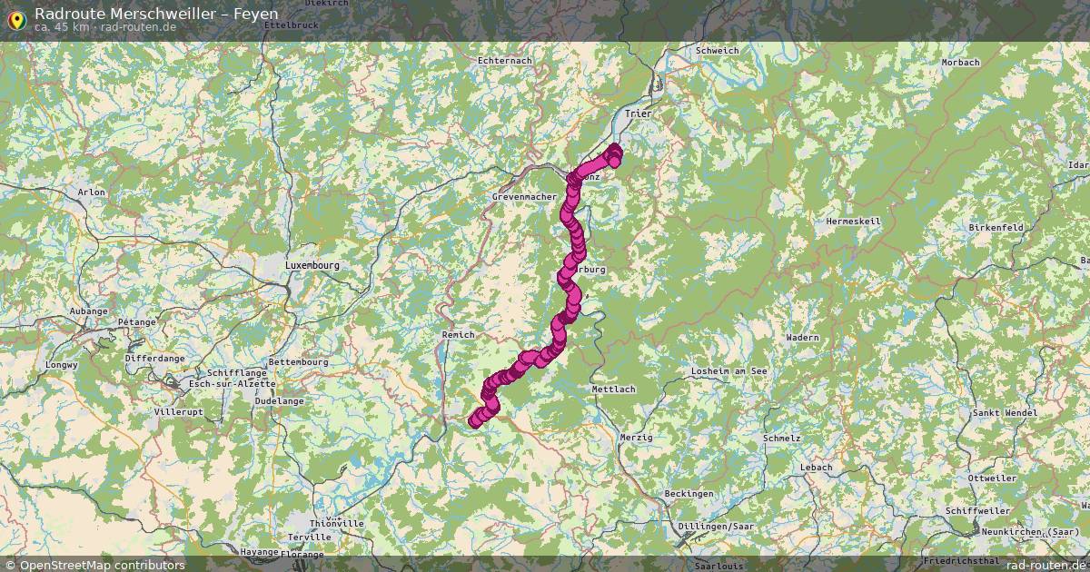 Fahrradroute Merschweiller – Feyen
