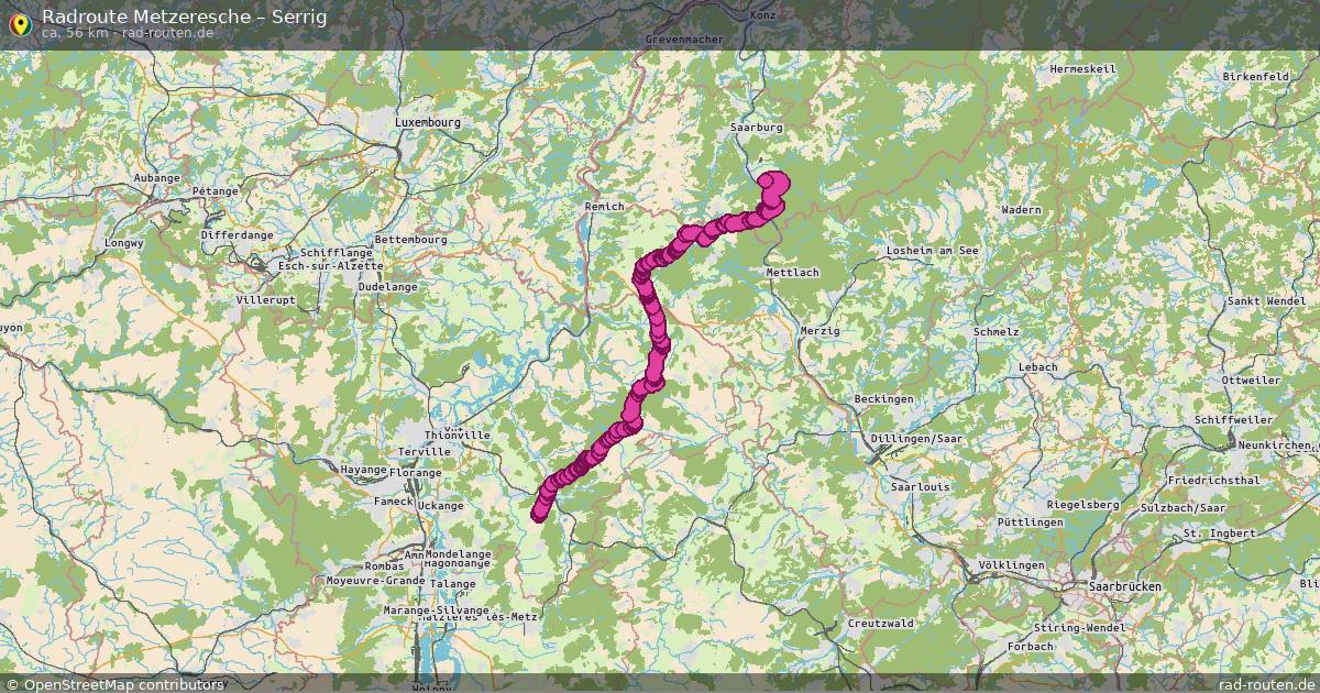 Fahrradroute Metzeresche – Serrig