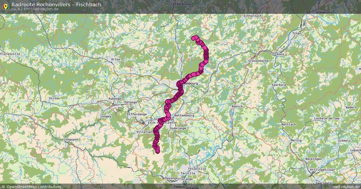 Fahrradroute Rochonvillers – Fischbach