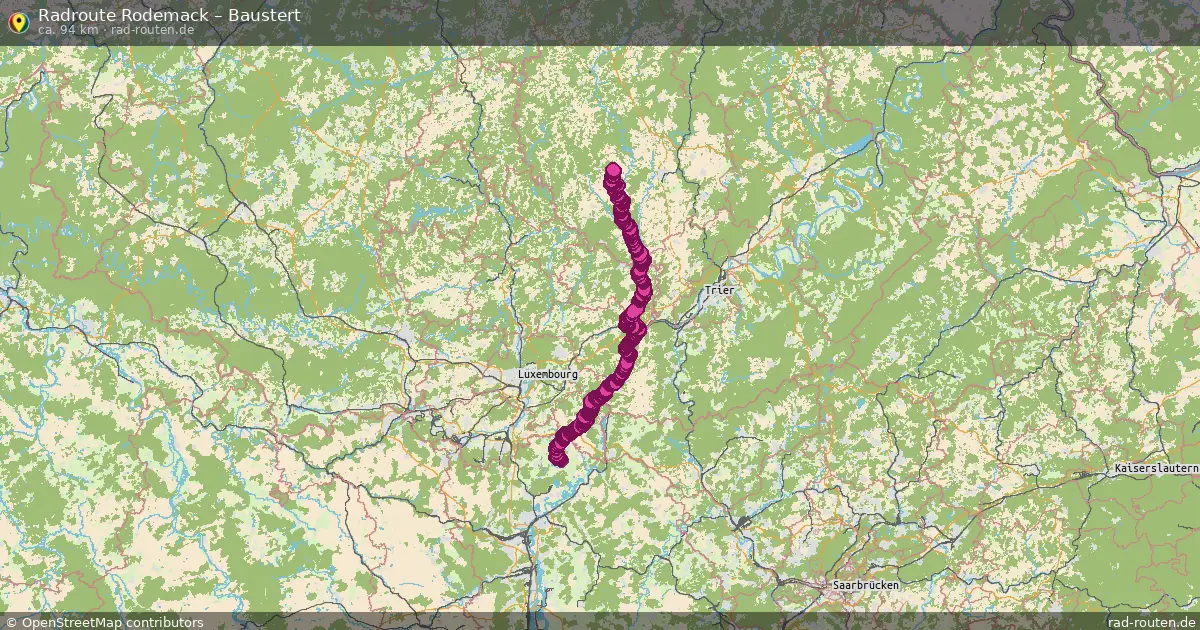 Fahrradroute Rodemack – Baustert