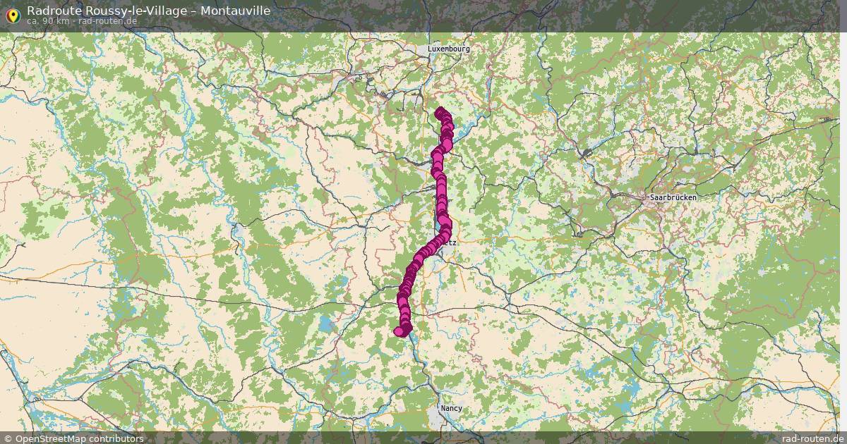 Fahrradroute Roussy-Le-Village – Montauville