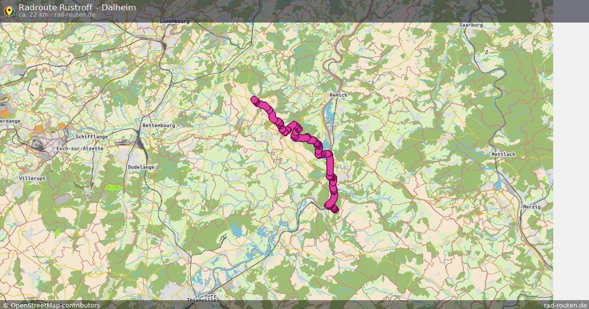 Fahrradroute Rustroff – Dalheim