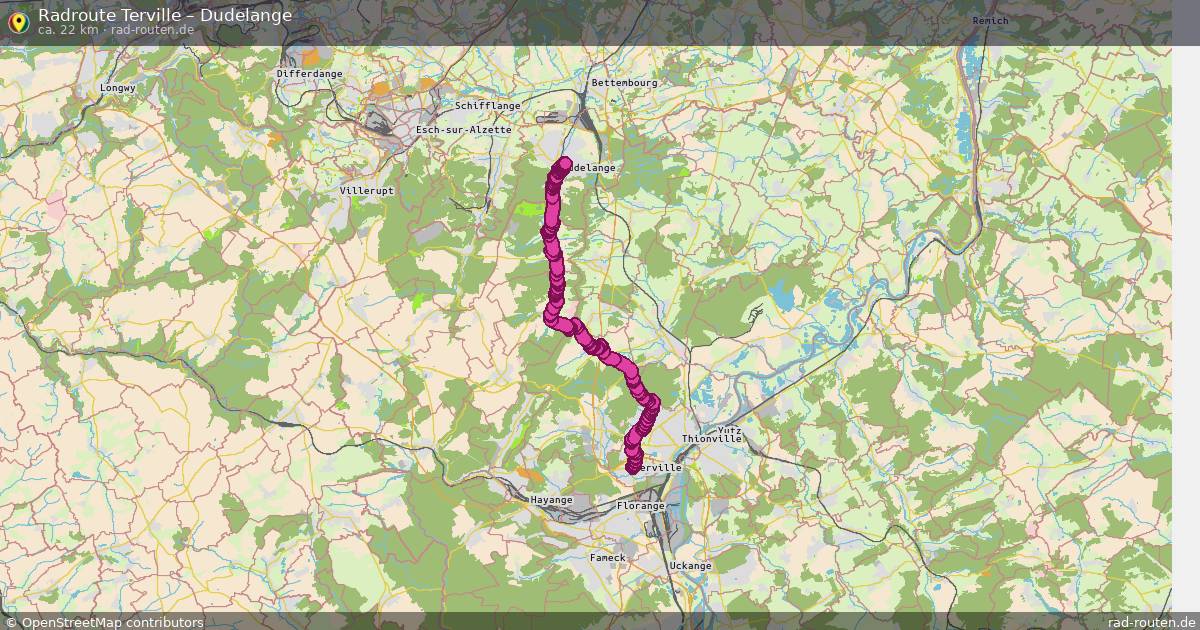 Fahrradroute Terville – Dudelange (22 km) – Rad-Routen.de