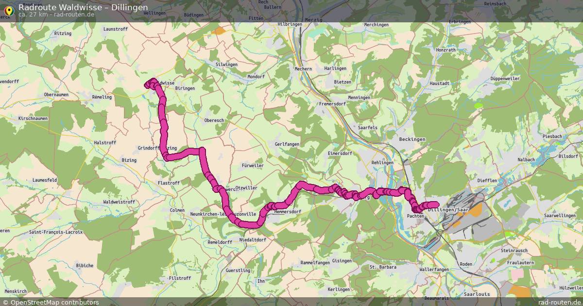 Fahrradroute Waldwisse – Dillingen