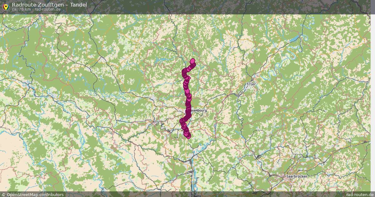 Fahrradroute Zoufftgen – Tandel