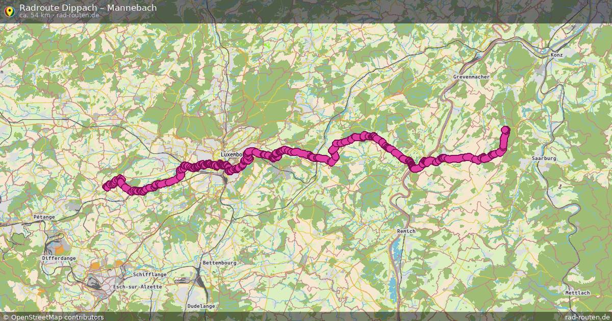 Fahrradroute Dippach – Mannebach