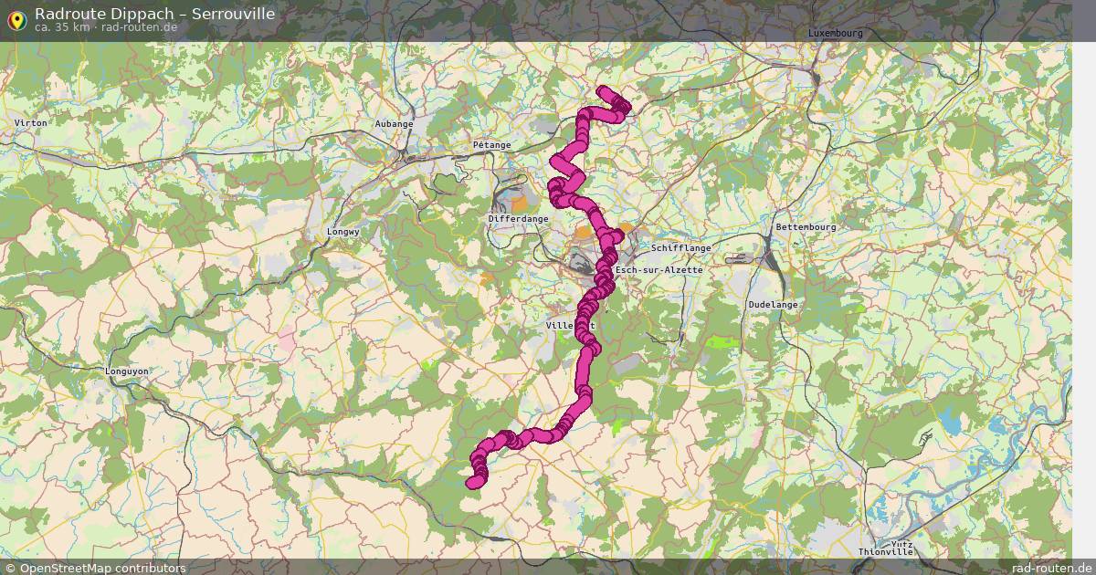 Fahrradroute Dippach – Serrouville