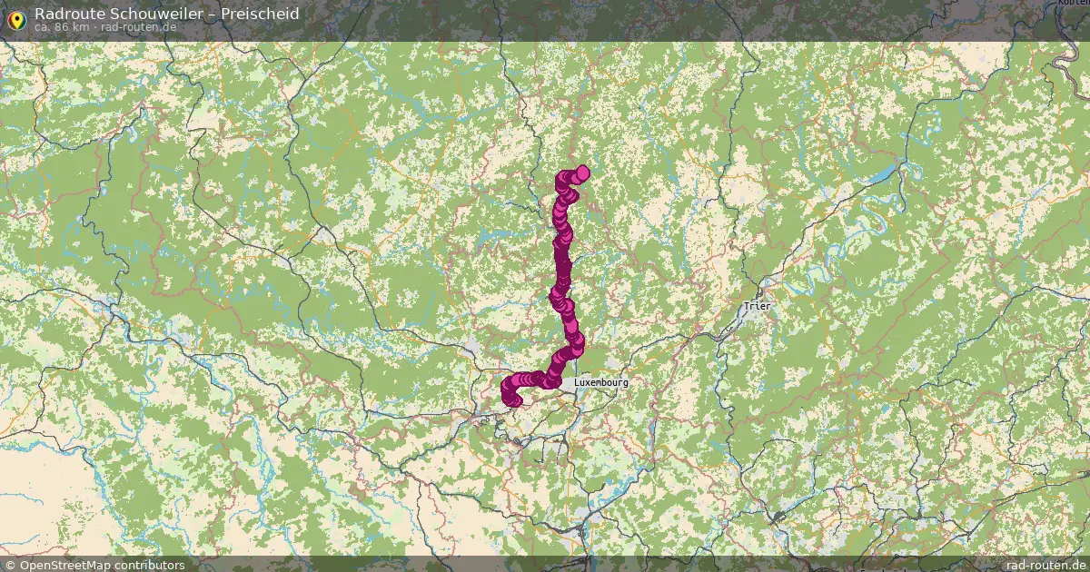 Fahrradroute Schouweiler – Preischeid