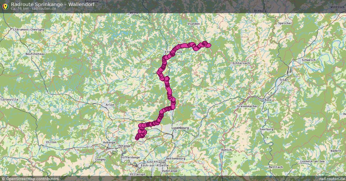 Fahrradroute Sprinkange – Wallendorf
