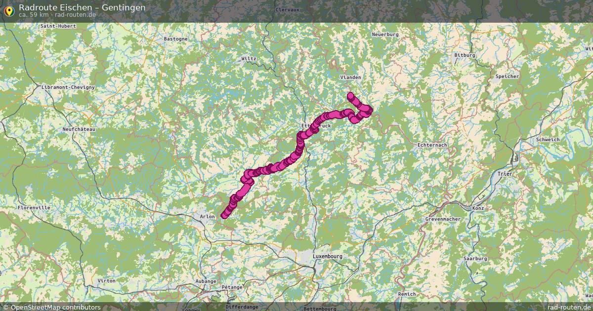 Fahrradroute Eischen – Gentingen