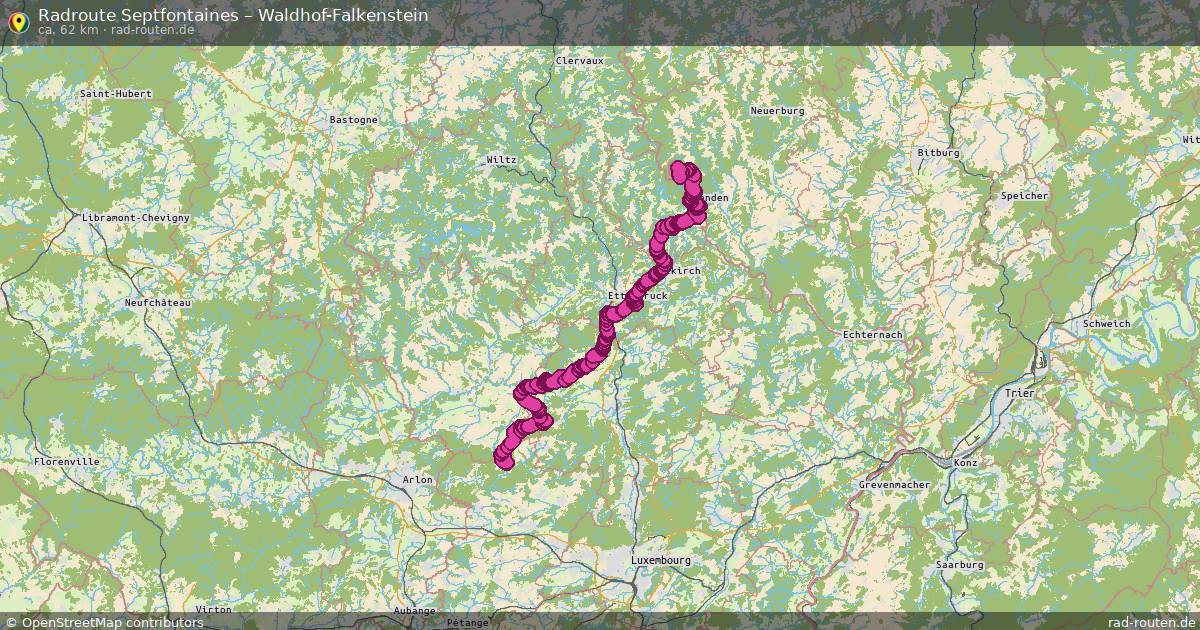 Fahrradroute Septfontaines – Waldhof-Falkenstein