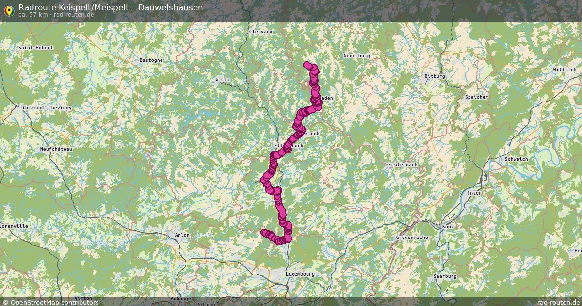 Fahrradroute Keispelt Meispelt – Dauwelshausen