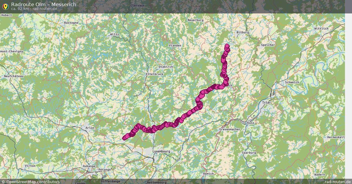 Fahrradroute Olm – Messerich