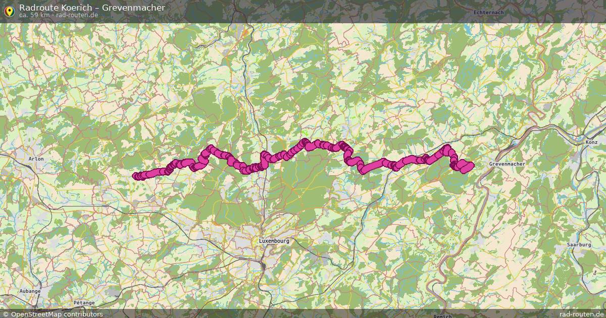 Fahrradroute Koerich – Grevenmacher