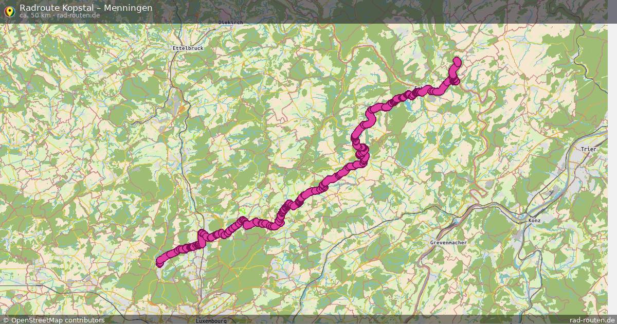 Fahrradroute Kopstal – Menningen