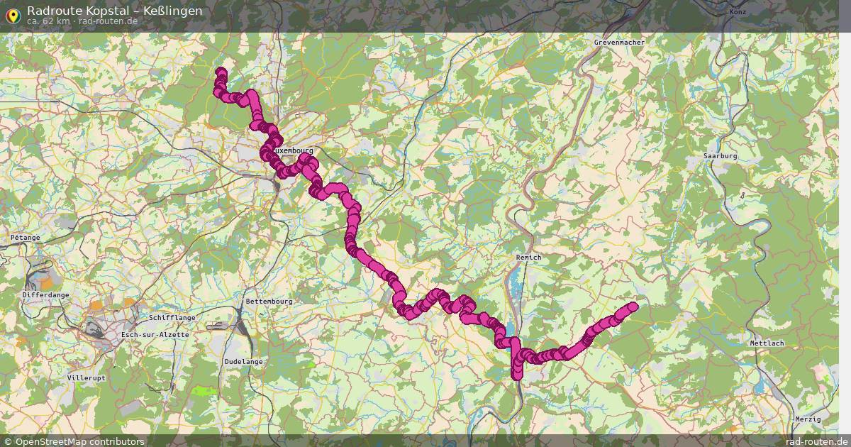 Fahrradroute Kopstal – Keßlingen