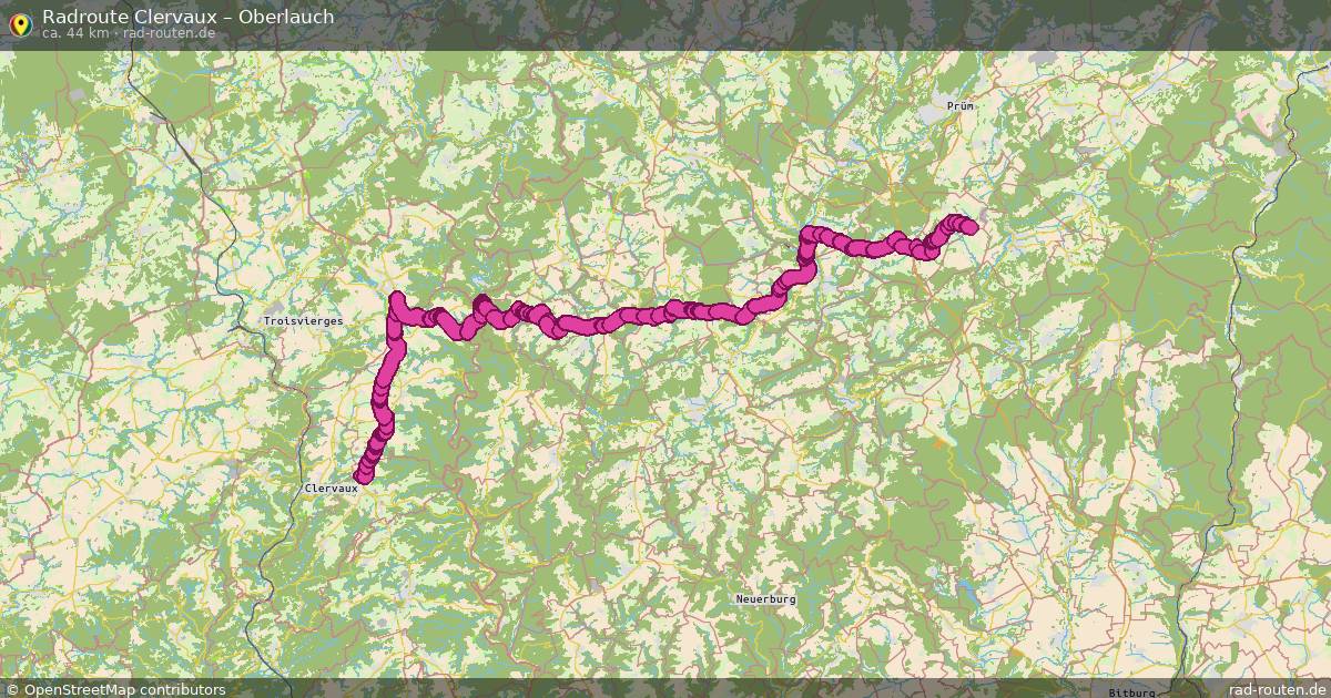 Fahrradroute Clervaux – Oberlauch