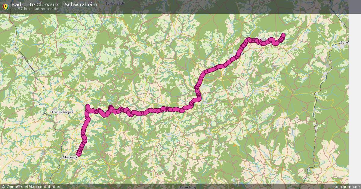 Fahrradroute Clervaux – Schwirzheim