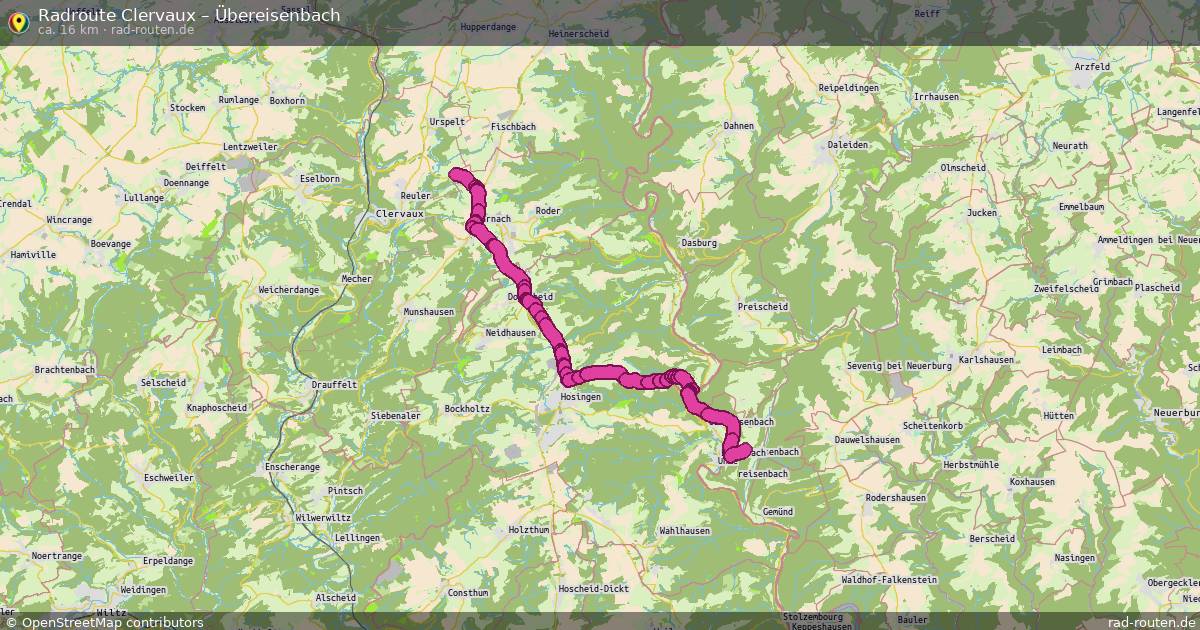 Fahrradroute Clervaux – Übereisenbach