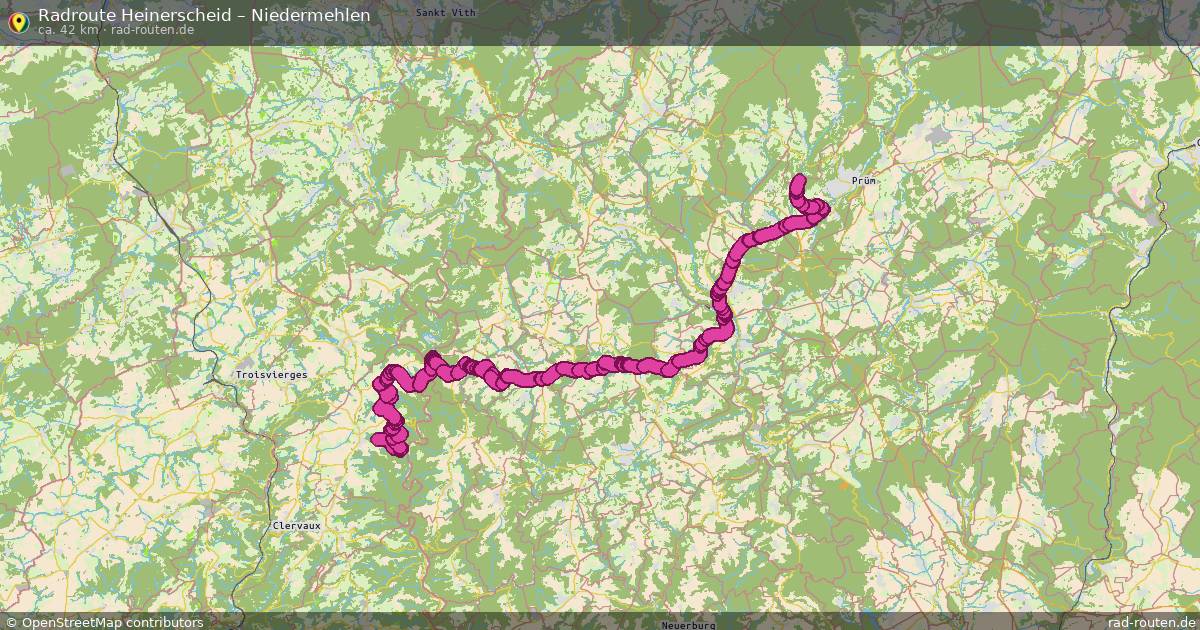 Fahrradroute Heinerscheid – Niedermehlen