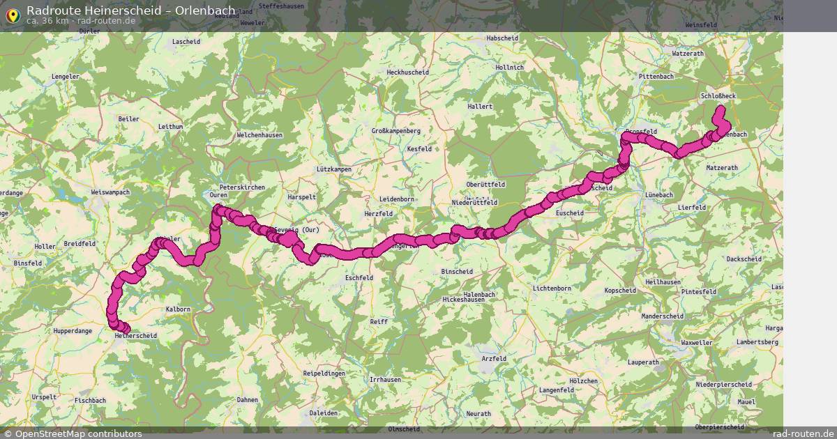 Fahrradroute Heinerscheid – Orlenbach