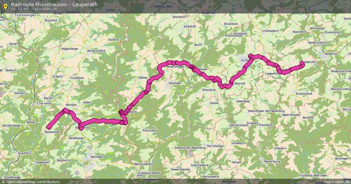 Fahrradroute Munshausen – Lauperath