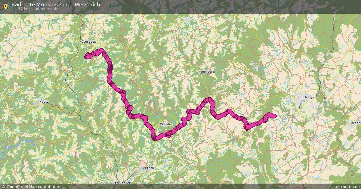Fahrradroute Munshausen – Messerich