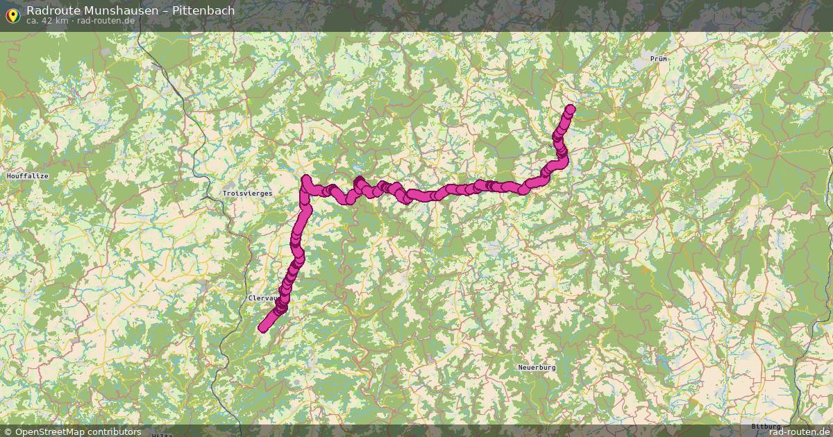 Fahrradroute Munshausen – Pittenbach