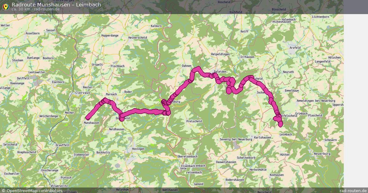 Fahrradroute Munshausen – Leimbach