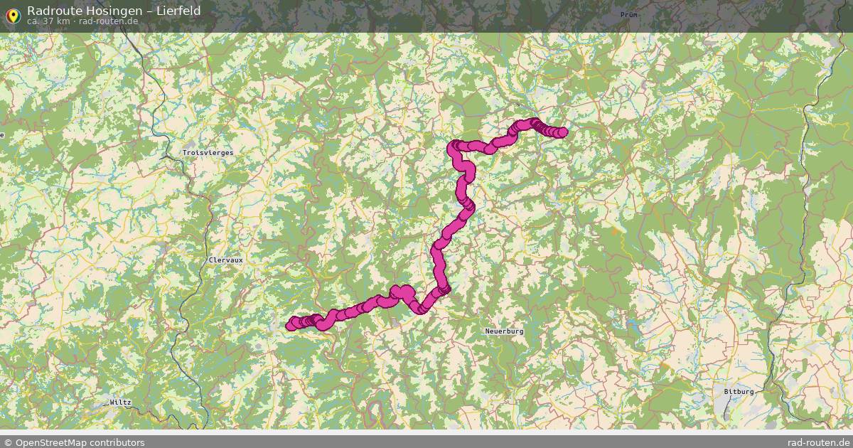Fahrradroute Hosingen – Lierfeld