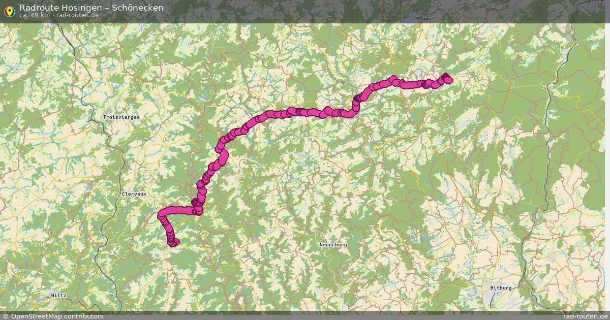 Fahrradroute Hosingen – Schönecken