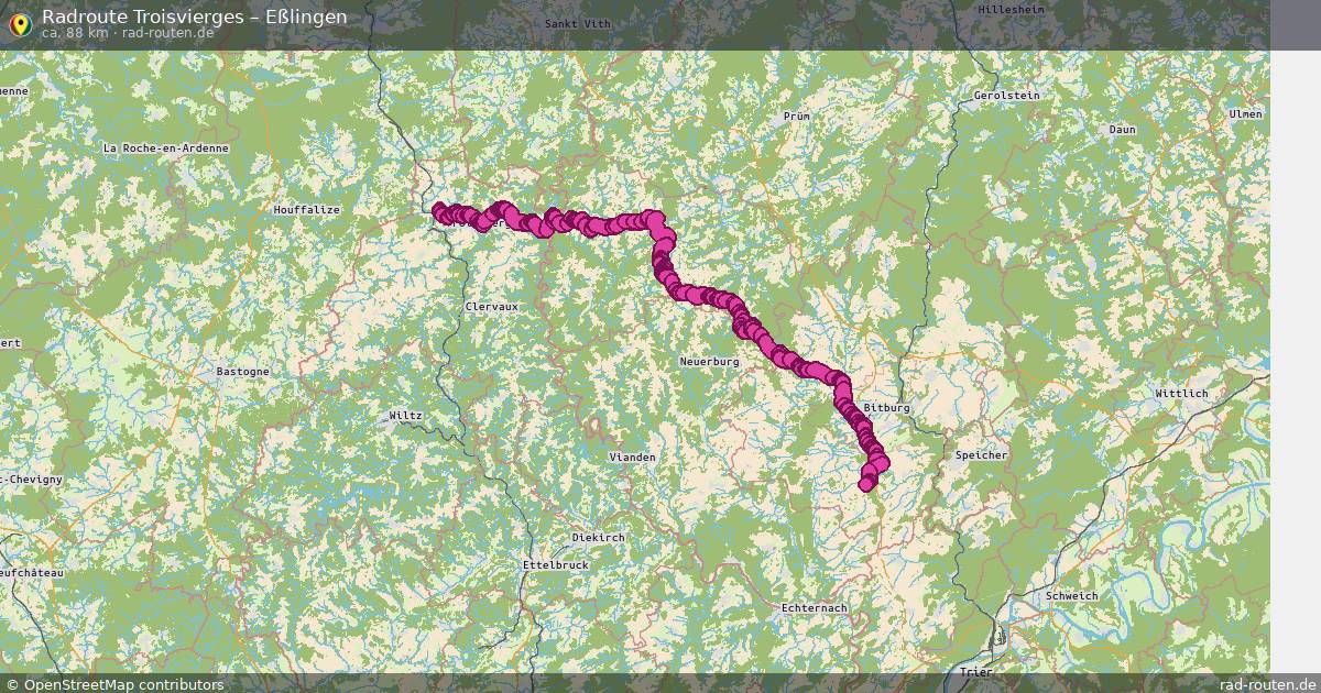 Fahrradroute Troisvierges – Eßlingen