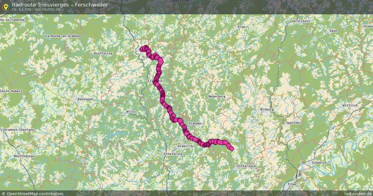 Fahrradroute Troisvierges – Ferschweiler