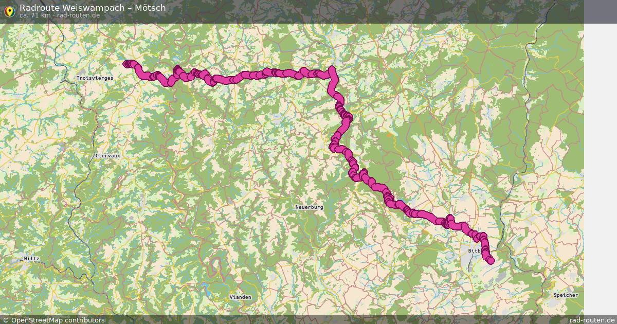 Fahrradroute Weiswampach – Mötsch