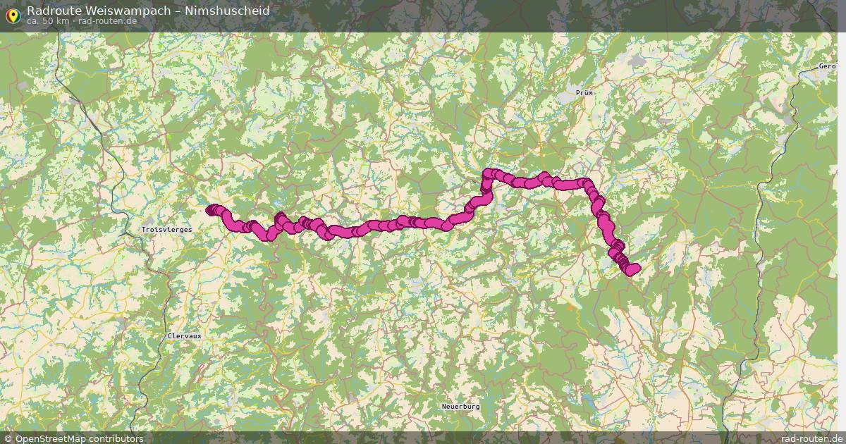 Fahrradroute Weiswampach – Nimshuscheid