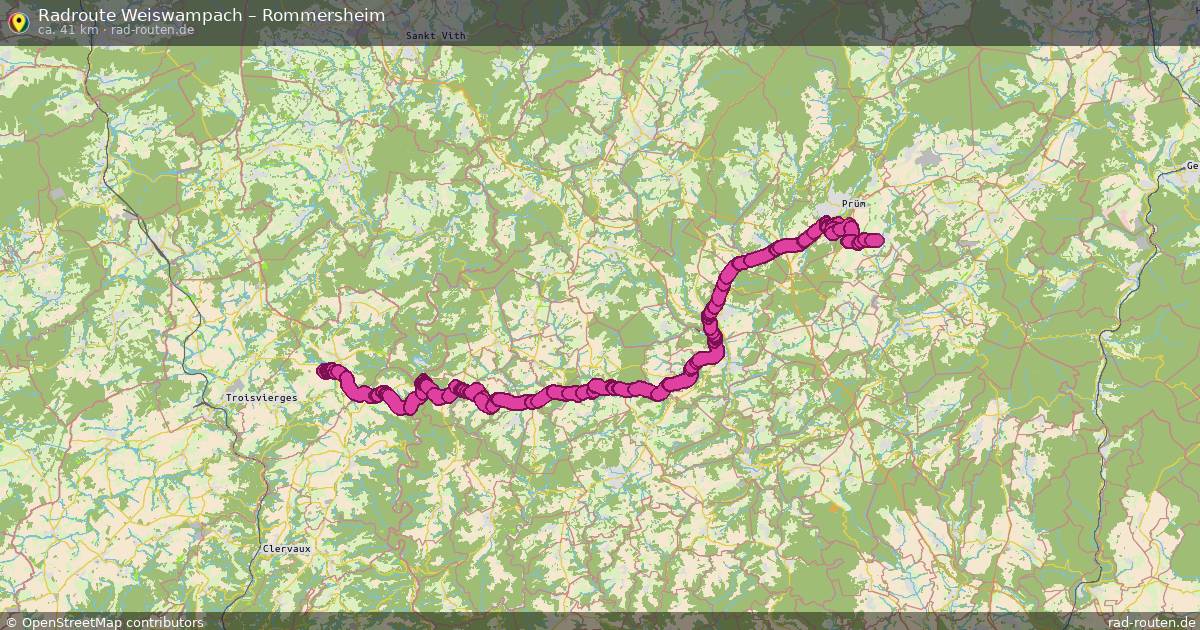 Fahrradroute Weiswampach – Rommersheim
