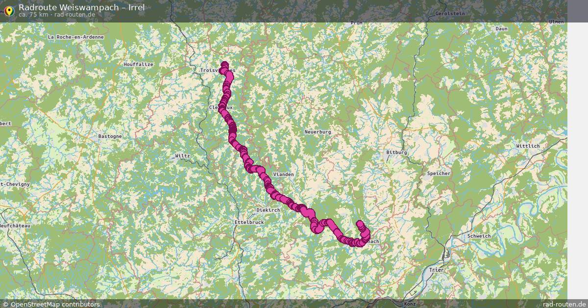 Fahrradroute Weiswampach – Irrel